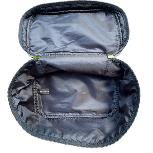 ESTEE LAUDER Faux Snake Skin Leather Train Vanity Travel Cosmetic Makeup Bag - Picture 3 of 8